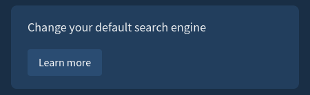 Mullvad extension showing change your default search engine